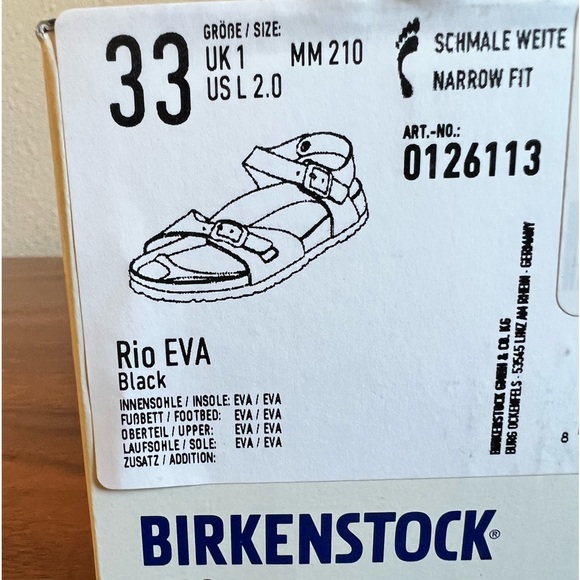 New w/box Birkenstock Rio Eva kids - Picture 7 of 9